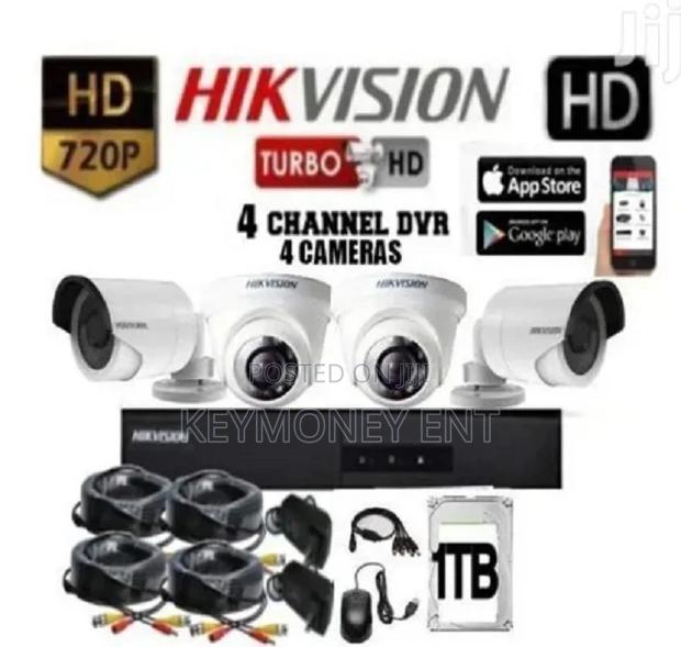Four 4 720p Hikvision CCTV Security Cameras System Kit - main view