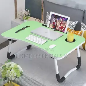 *60x40x28cm Foldable Bamboo Laptop Stand With Tablet Holder