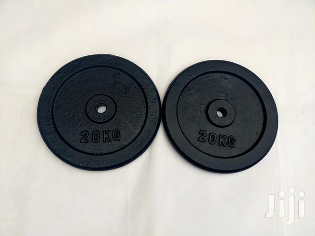 20KG Gym Plates Barbell Weights Iron