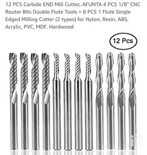 12pcs Set CNC Router Carbide 2flute Endmill Engraving Bits