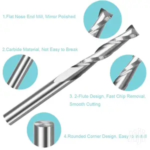 12pcs Set CNC Router Carbide 2flute Endmill Engraving Bits