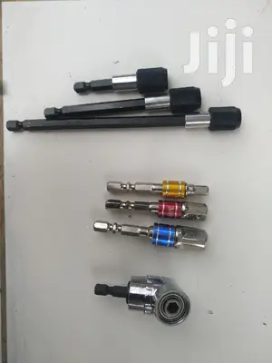 8pcs Drill Gun Angle Adaptor With Socket Bits Extensions