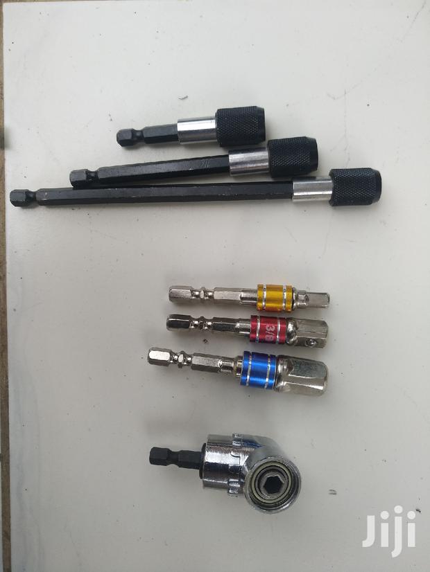 8pcs Drill Gun Angle Adaptor With Socket Bits Extensions - thumbnail 2