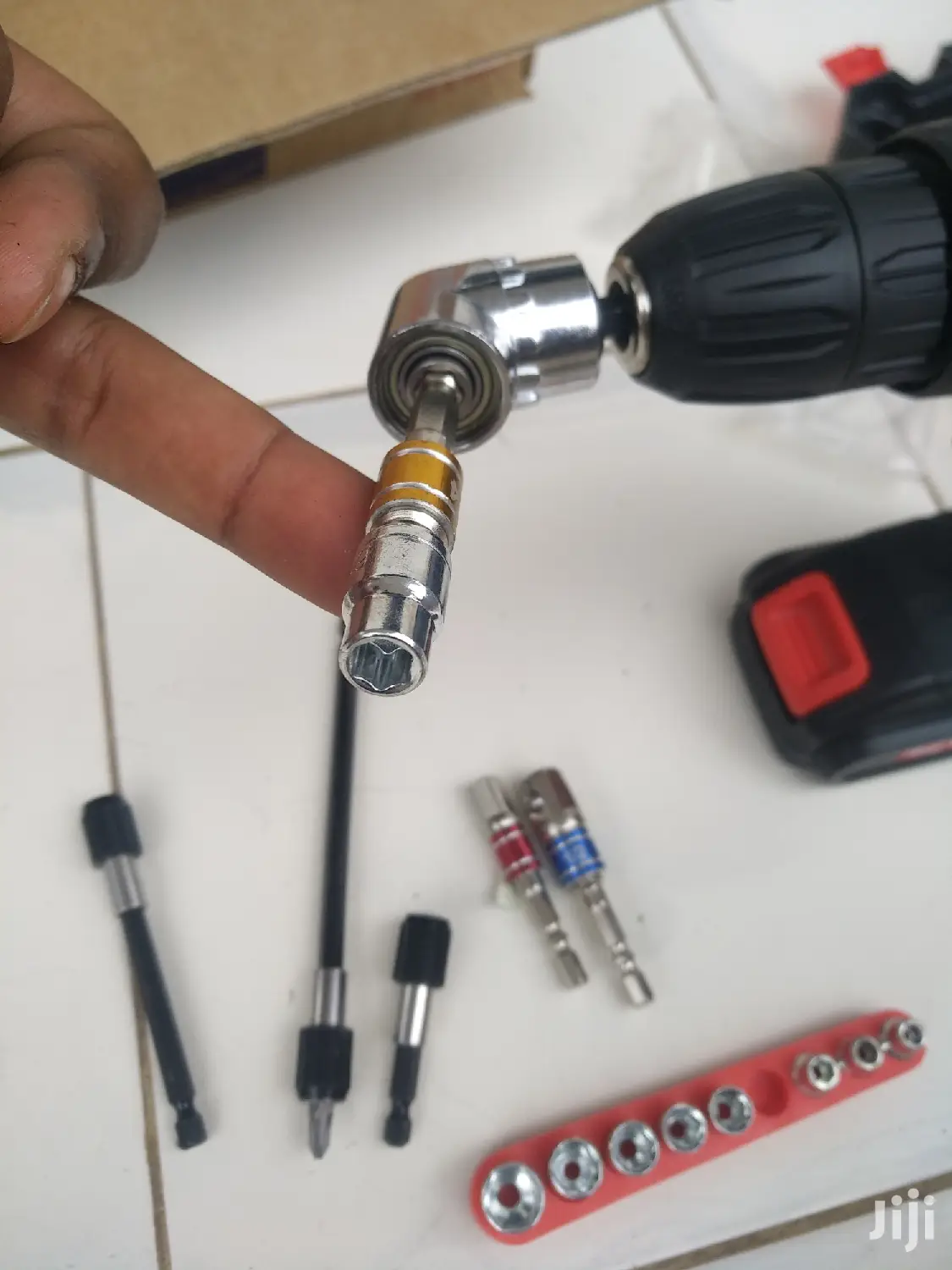 8pcs Drill Gun Angle Adaptor With Socket Bits Extensions