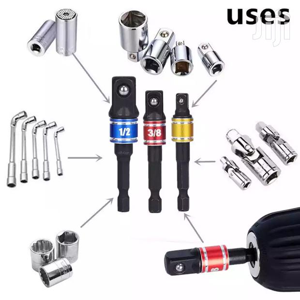 8pcs Drill Gun Angle Adaptor With Socket Bits Extensions - thumbnail 11