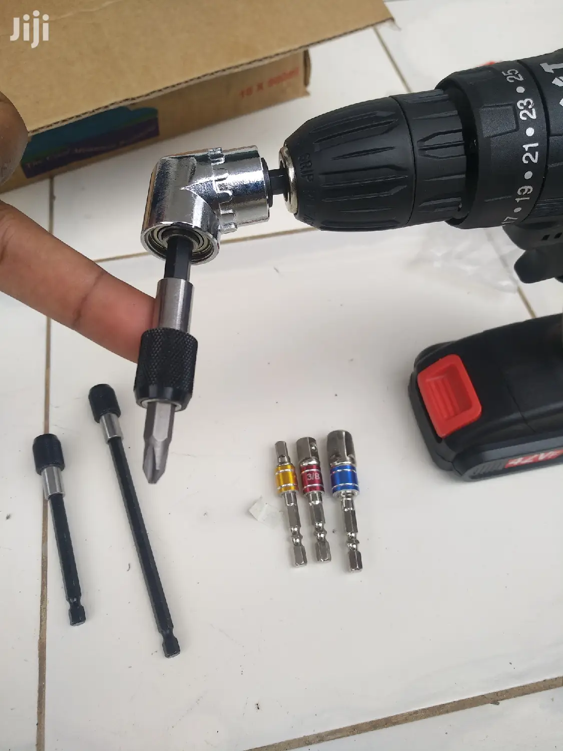 8pcs Drill Gun Angle Adaptor With Socket Bits Extensions