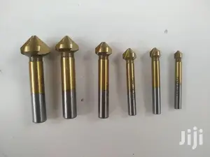 6pcs 3 Flute HSS Chamfer/Counter Sink Bits