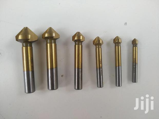 6pcs 3 Flute HSS Chamfer/Counter Sink Bits - thumbnail 3