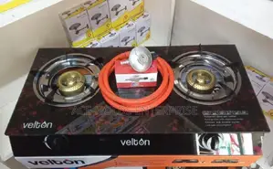 Velton Glass Top 2 Burner Complete Gas Cooker.