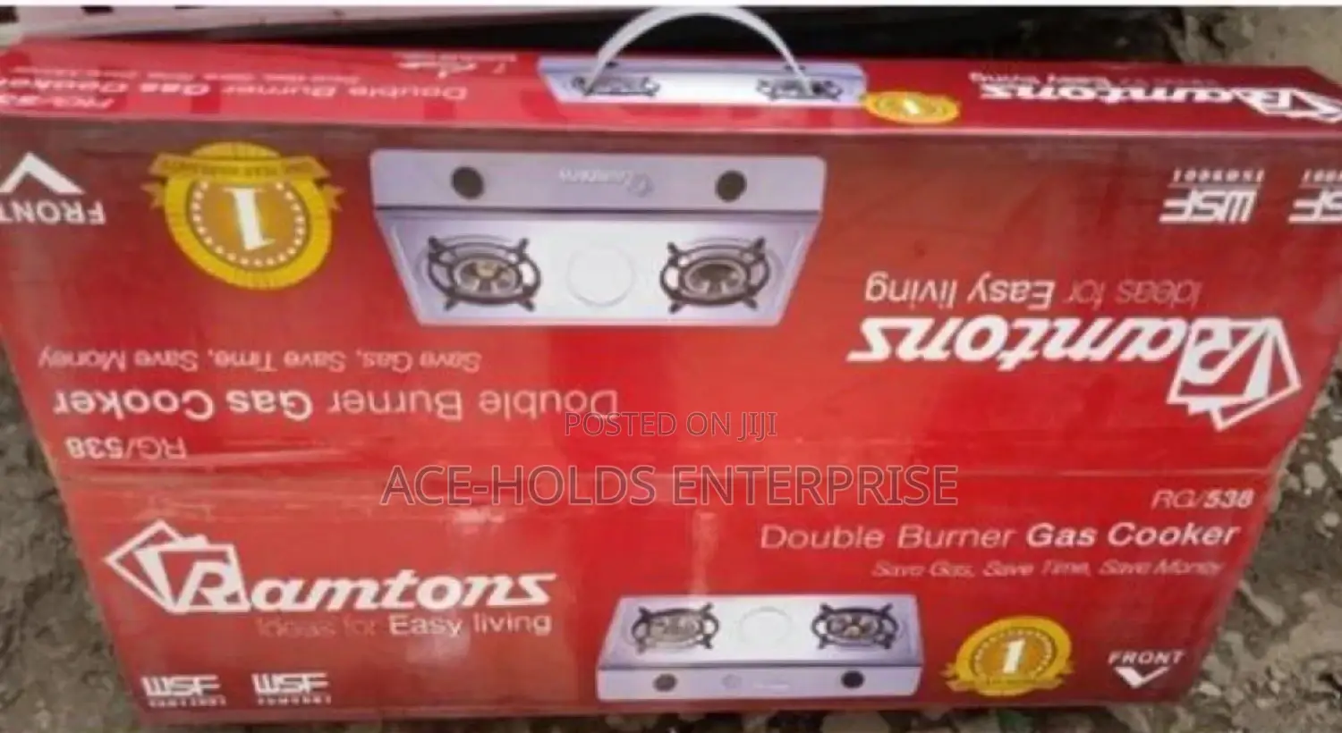 Brand New Ramtons RG 538 Double Gas Burner