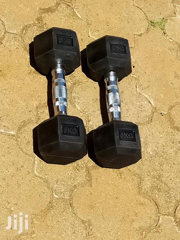 5kg Imported Gym Dumbbell Rubber Coated - main view