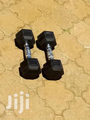5kg Imported Gym Dumbbell Rubber Coated - thumbnail 2