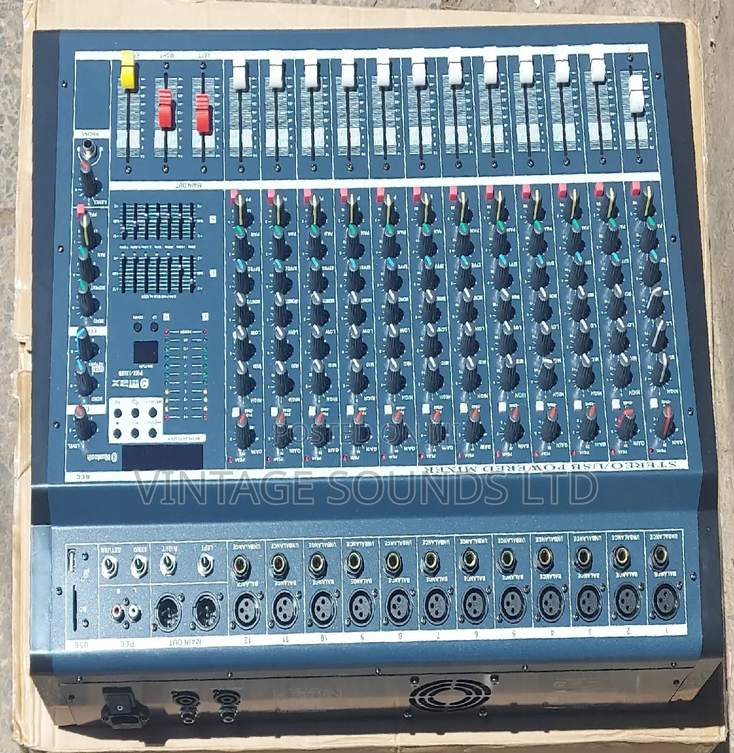 Max PMX1208DU Powered Mixer 12 Channel With Bluetooth USB