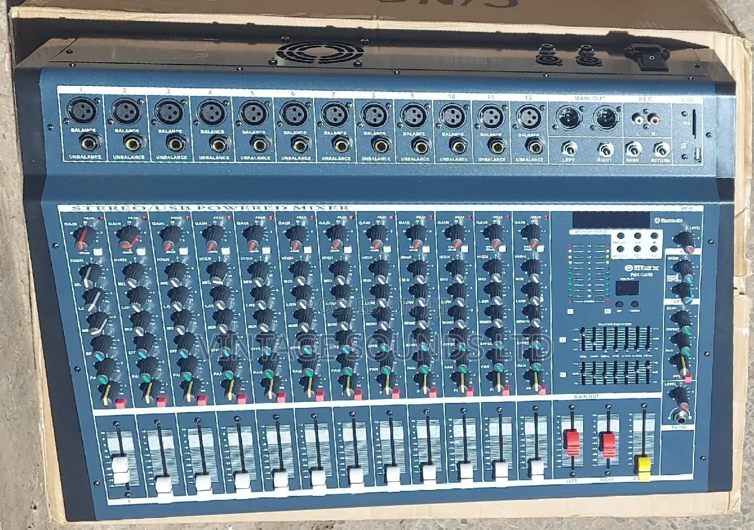 Max PMX1208DU Powered Mixer 12 Channel With Bluetooth USB
