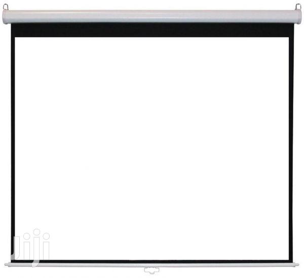 Wall Mount Manual Pull Down Projector Screen - main view