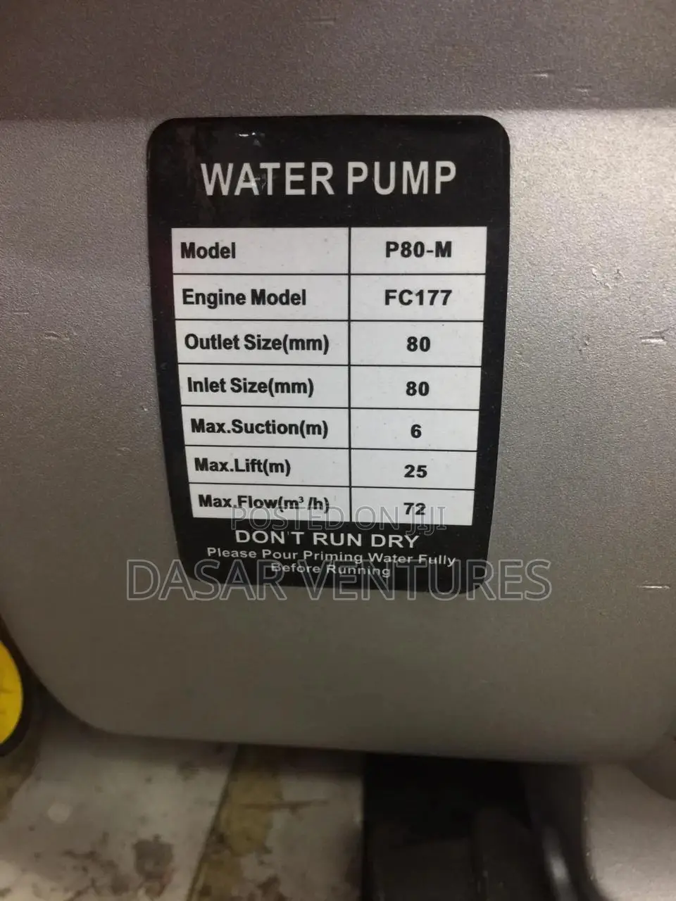 Sewage Water Pump 3"