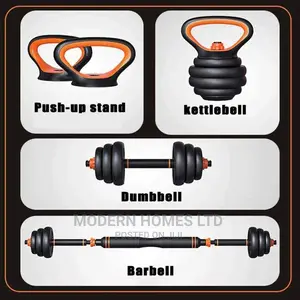 Multi Functional Dumbbell Set Adjustable Barbell Kettle Bell