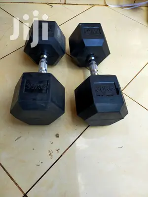 30kg Dumbell Set Hexagon Imported Rubber Coated Wholesale