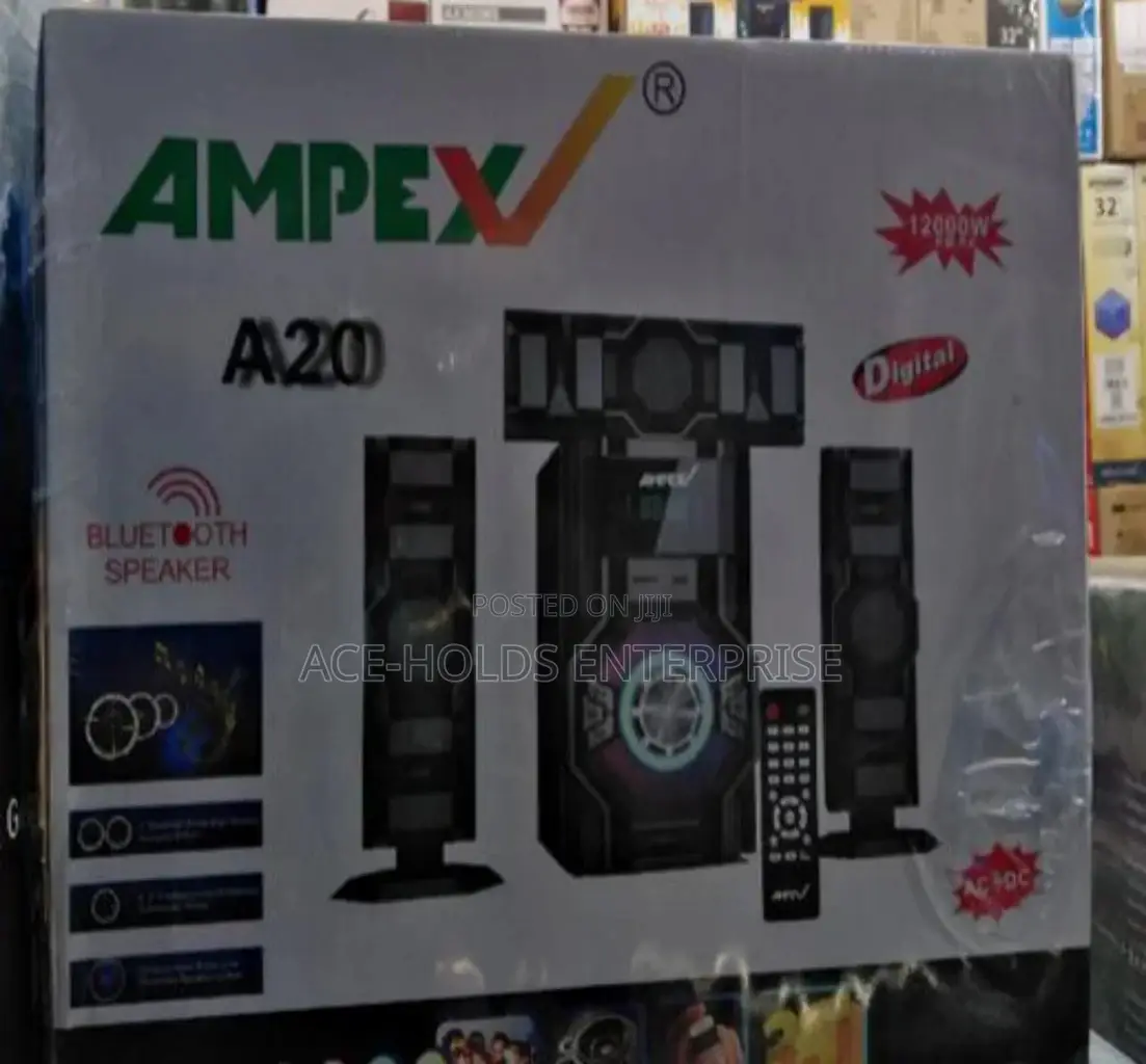 Ampex A-20 Ac/Dc 3.1ch Multimedia Speaker X-bass, 12,000w.