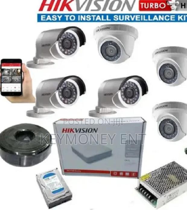 6 Hikvision Turbo HD CCTV Complete Installation System Kit