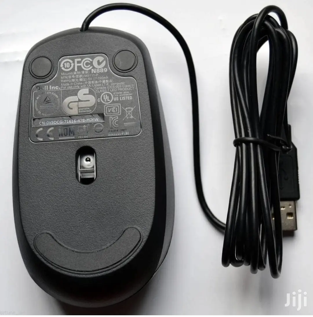 Dell Genuine MS111-P USB Optical Mouse 3 Button Wheel MICE