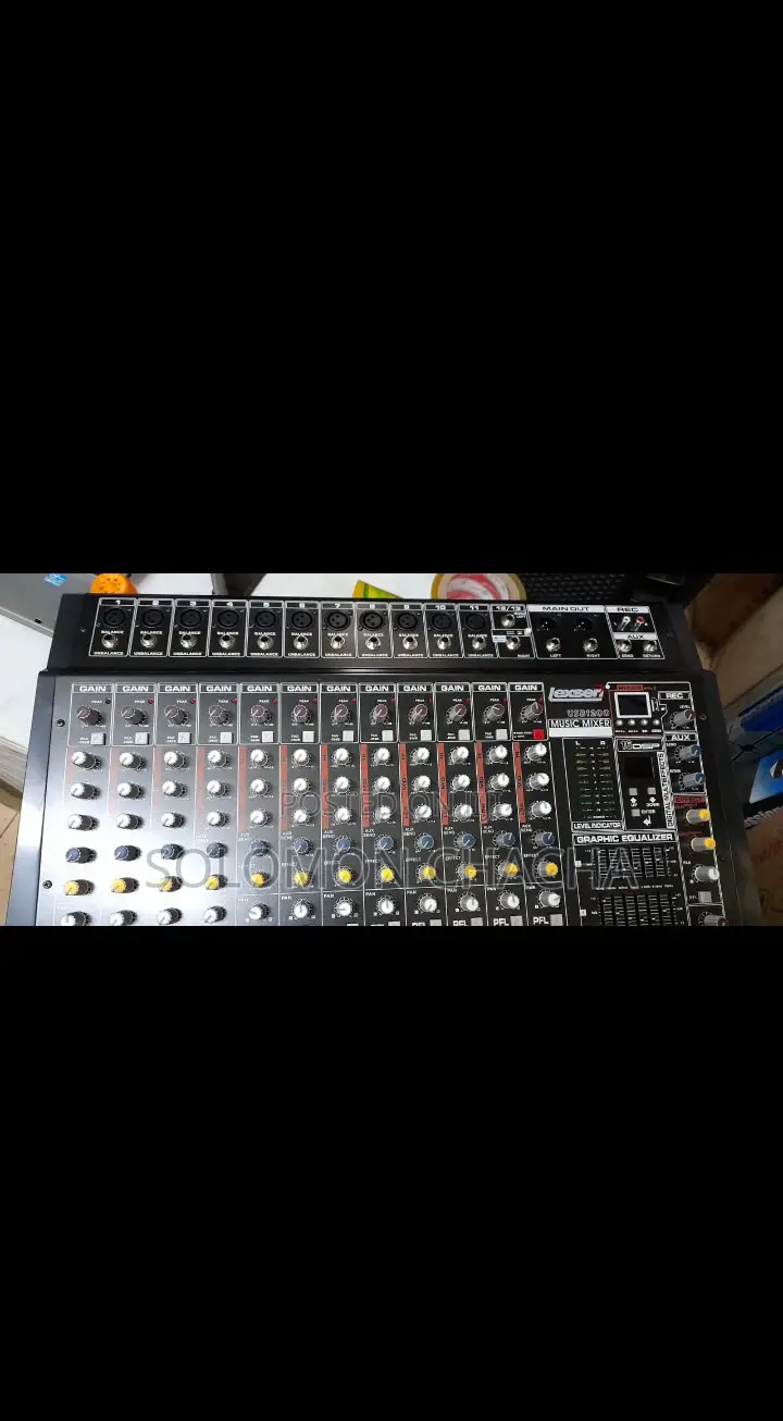 Lexser 12channel Music Mixer Black
