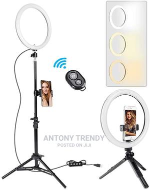 10-Inch Selfie Ring Light With Tripod Stand Cell Phone Hol - thumbnail 2