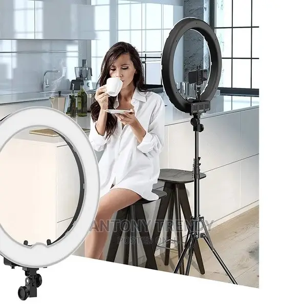 12-Inch Foldable Tripod, Dimmable 3-Modes Led Ring Light