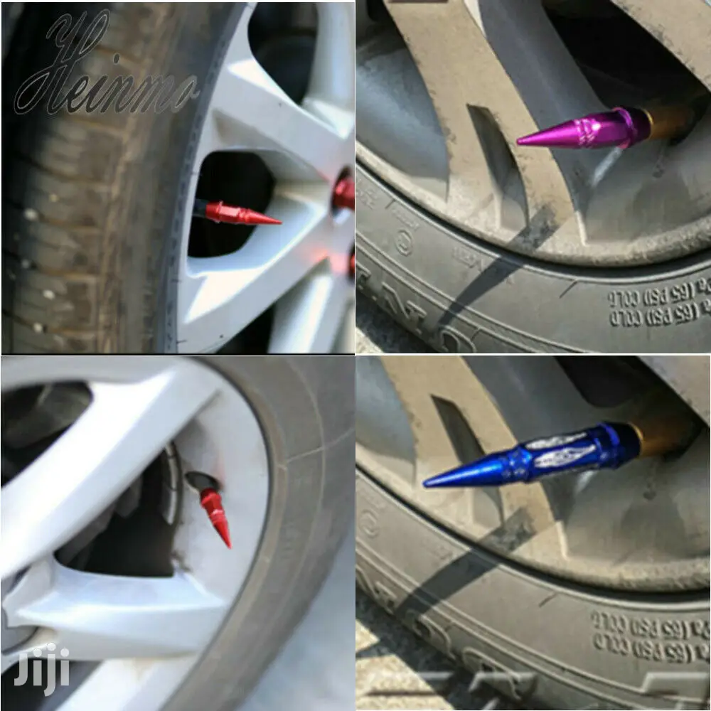 4pcs Long Spiked Tire Valve Stem Caps