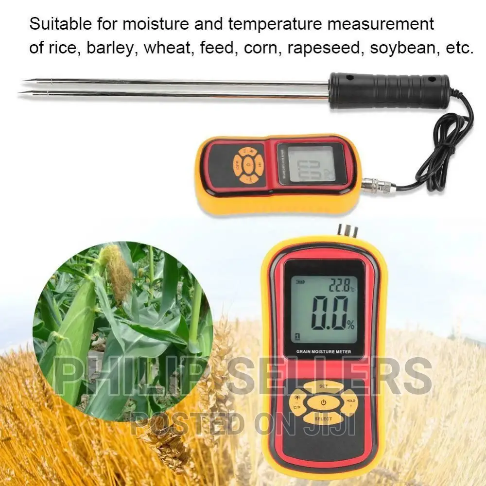 Grain Moisture & Temperature Meter Tester Measuring Rice,Bar