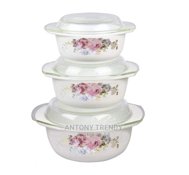 Glass Casserole Dish 3pc With Lids