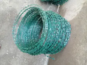 High End Green Double Galvanized Fencing Razor Wire