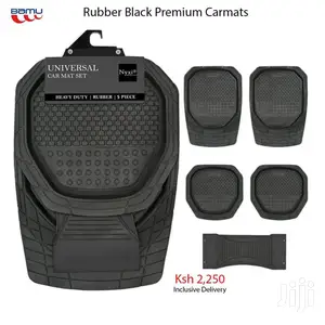 5pcs Rubber Black Premium Car Mats