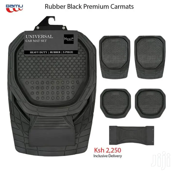 5pcs Rubber Black Premium Car Mats