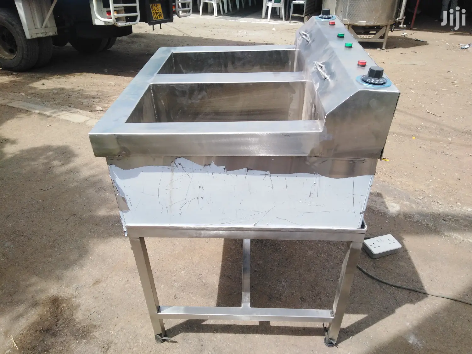 Chip's Fryer Double 20+20L Stainless Steel Including Stand