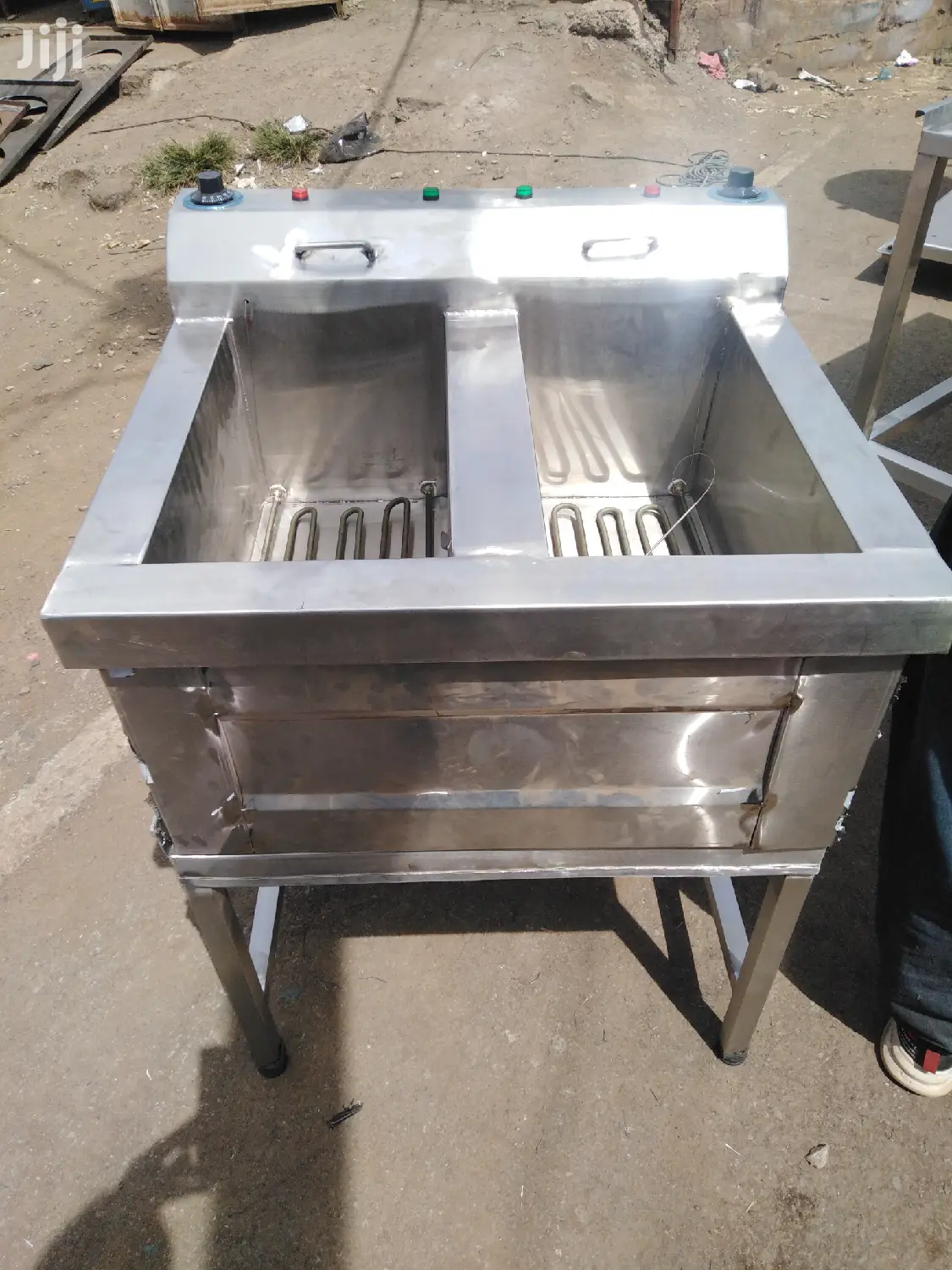 Chip's Fryer Double 20+20L Stainless Steel Including Stand