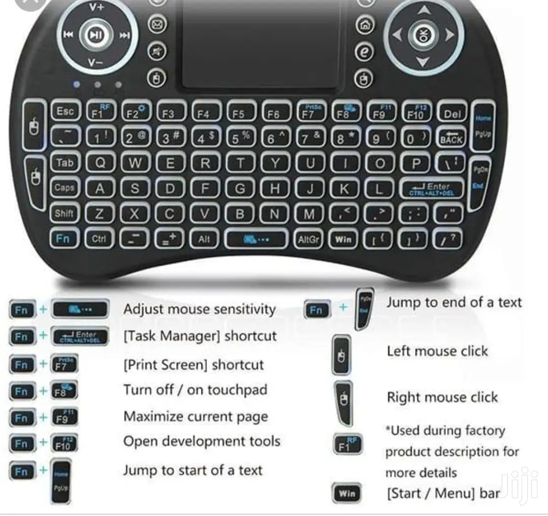 Mini Smart Keyboard Remote For Vision Plus Tv Set