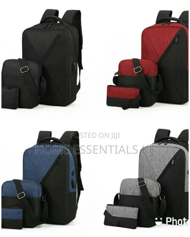 3 Pc/Set Anti Theft Backpack Men Women Casual Backpack - main view