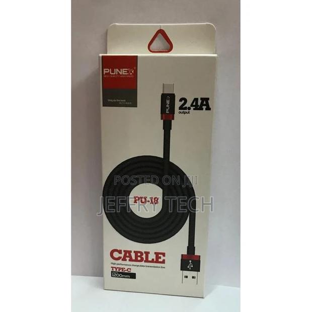 Punex Type C USB Charging Cable 2.4A Punex - Black