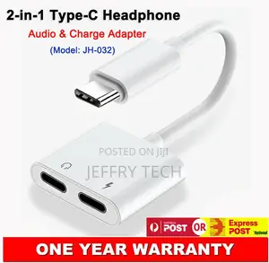 2in1 USB Type-C USB-C Headphone Jack Audio DAC Splitter Adap