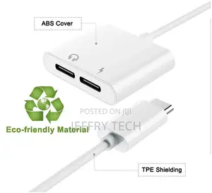 2in1 USB Type-C USB-C Headphone Jack Audio DAC Splitter Adap