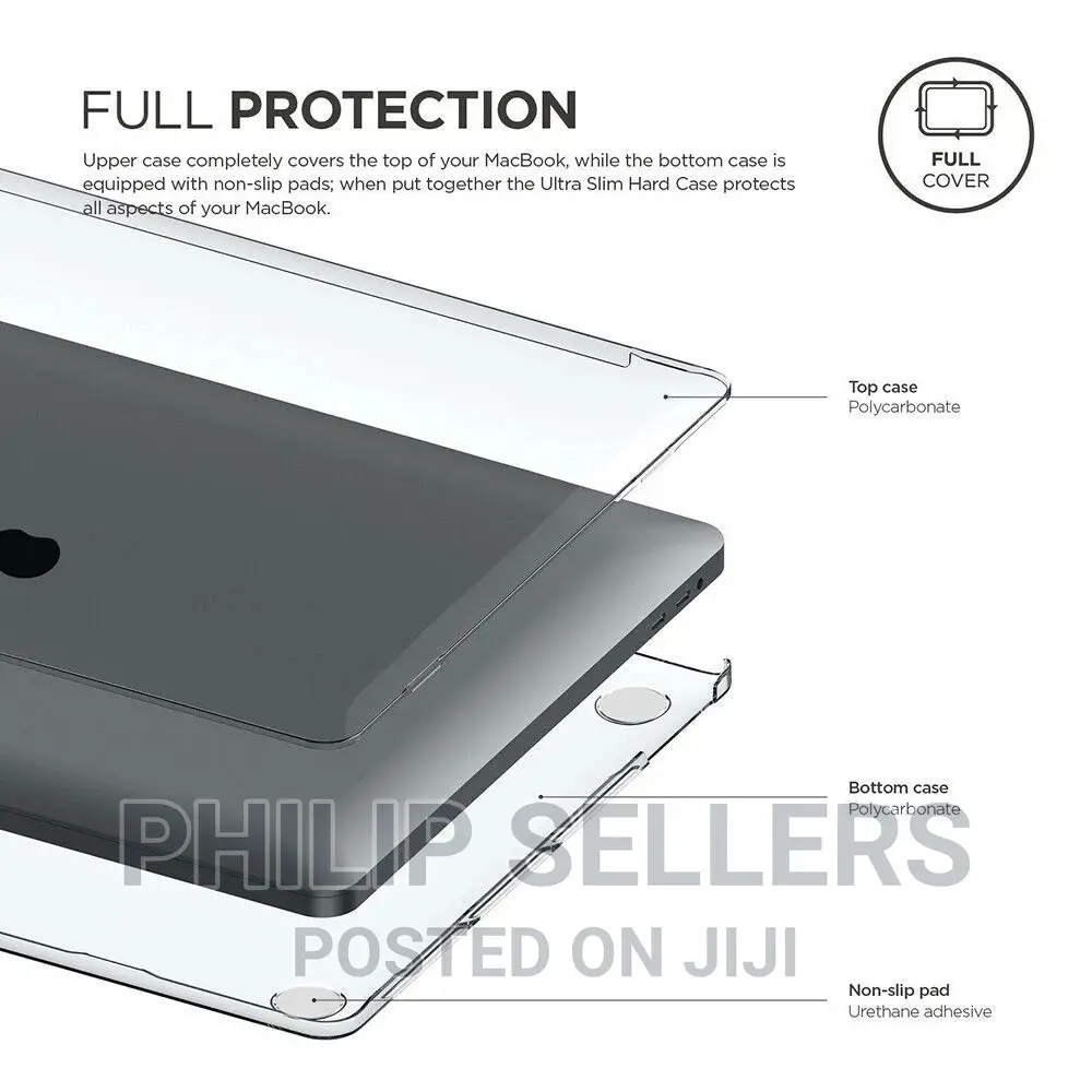 For Macbook Pro 13 Touch Case Clear Shell Keyboard Cover A21