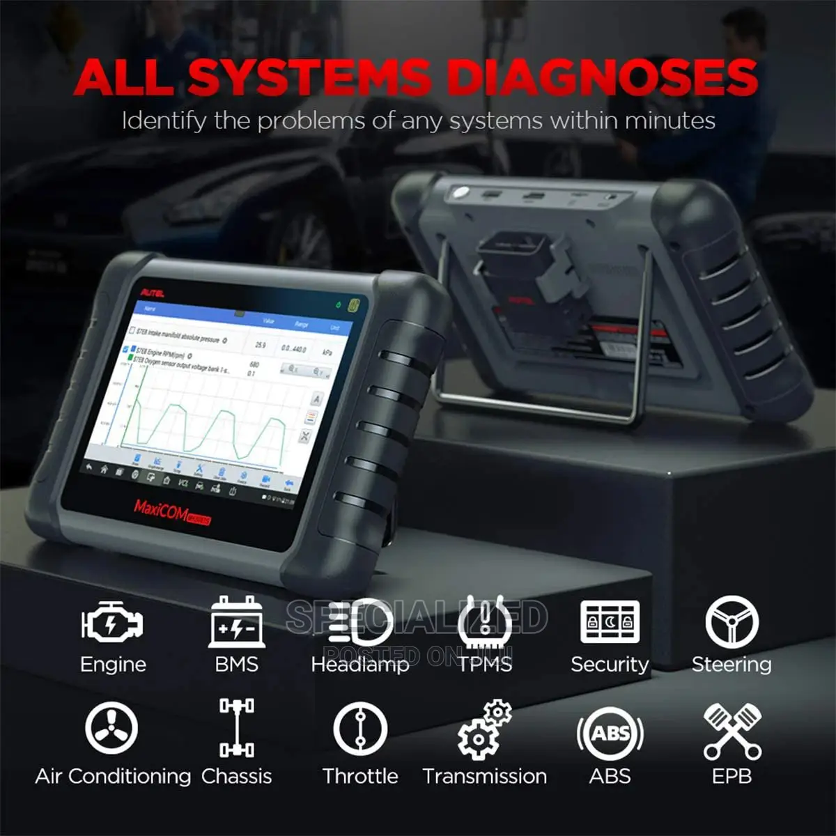 Autel Maxicom Mk808sts Bluetooth Vehicle Diagnosis Obd-Ii Machine