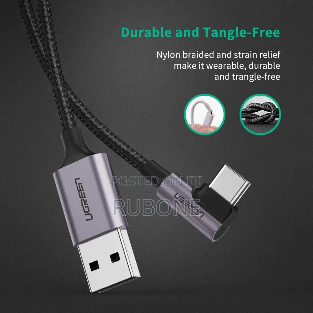 UGREEN USB C Cable Right Angle 90 Degree USB a to Type C