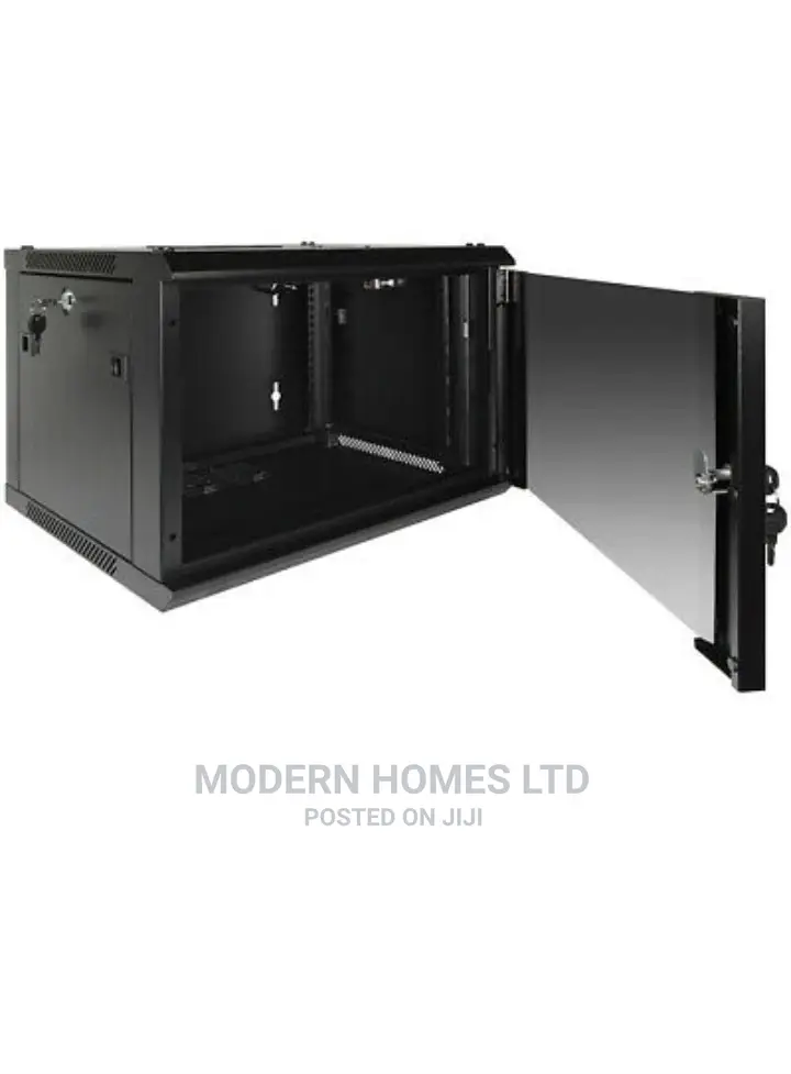 6U Wall Mount Network Server Enclosure Glass Door With Fan