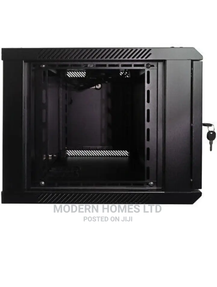 6U Wall Mount Network Server Enclosure Glass Door With Fan