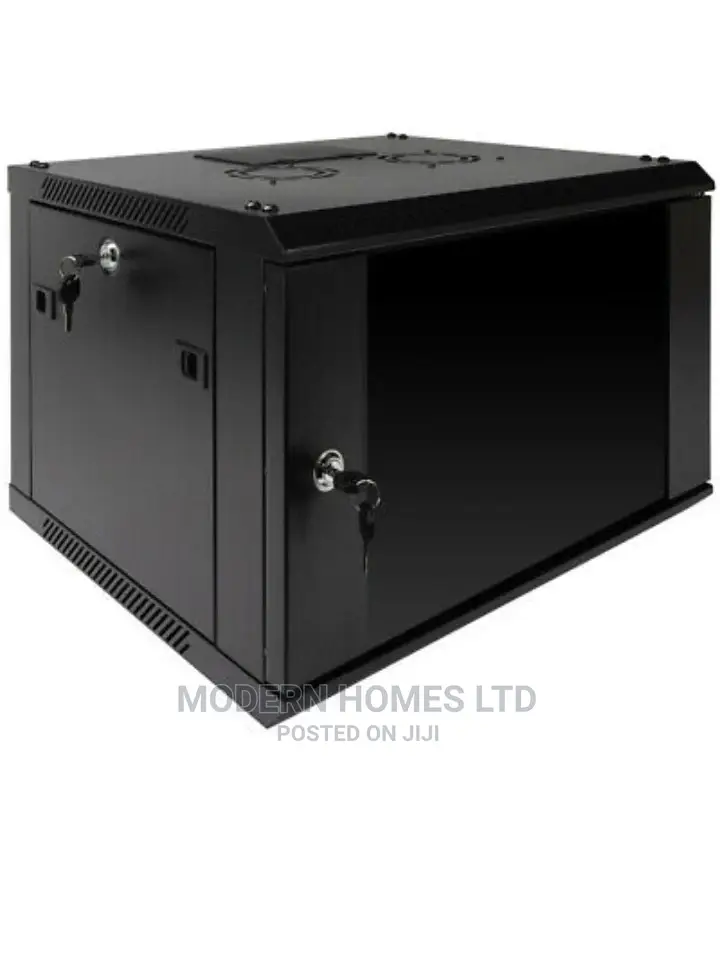 6U Wall Mount Network Server Enclosure Glass Door With Fan