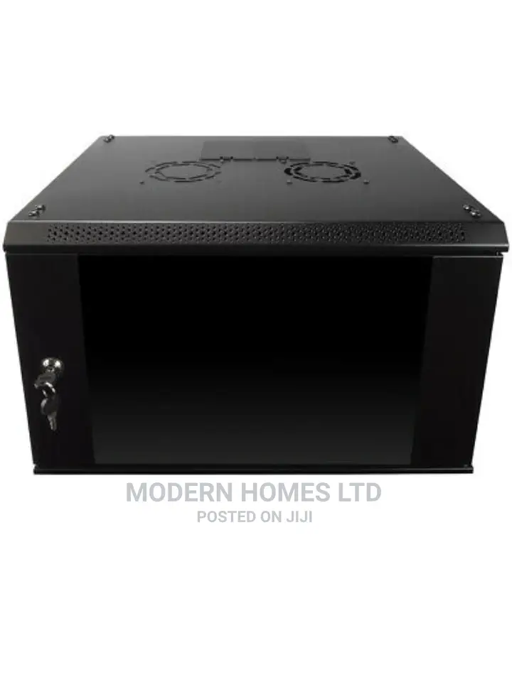 6U Wall Mount Network Server Enclosure Glass Door With Fan