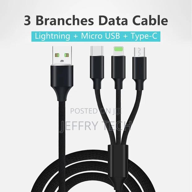 3 in 1 Charging Cable Lightning Type-C Micro USB Quick Char - main view