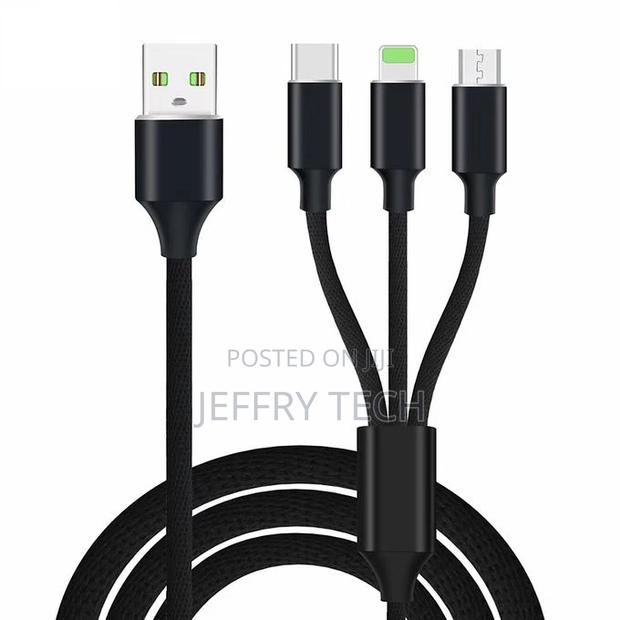 3 in 1 Charging Cable Lightning Type-C Micro USB Quick Char - thumbnail 2